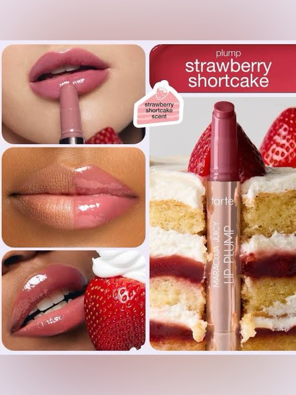tarte Maracuja Juicy Lip Plump — Strawberry Shortcake Pink Mauve